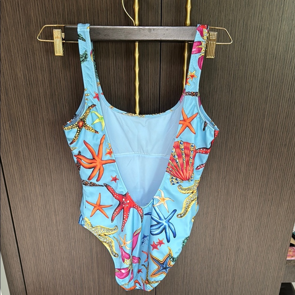 Versace BAROCCO JOCKSTRAP Trésor de la Mer Print One-Piece Swimsuit - Picture 11 of 16